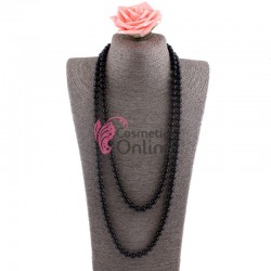 Colier  elegant AS45CC cu perle din sticla Negre